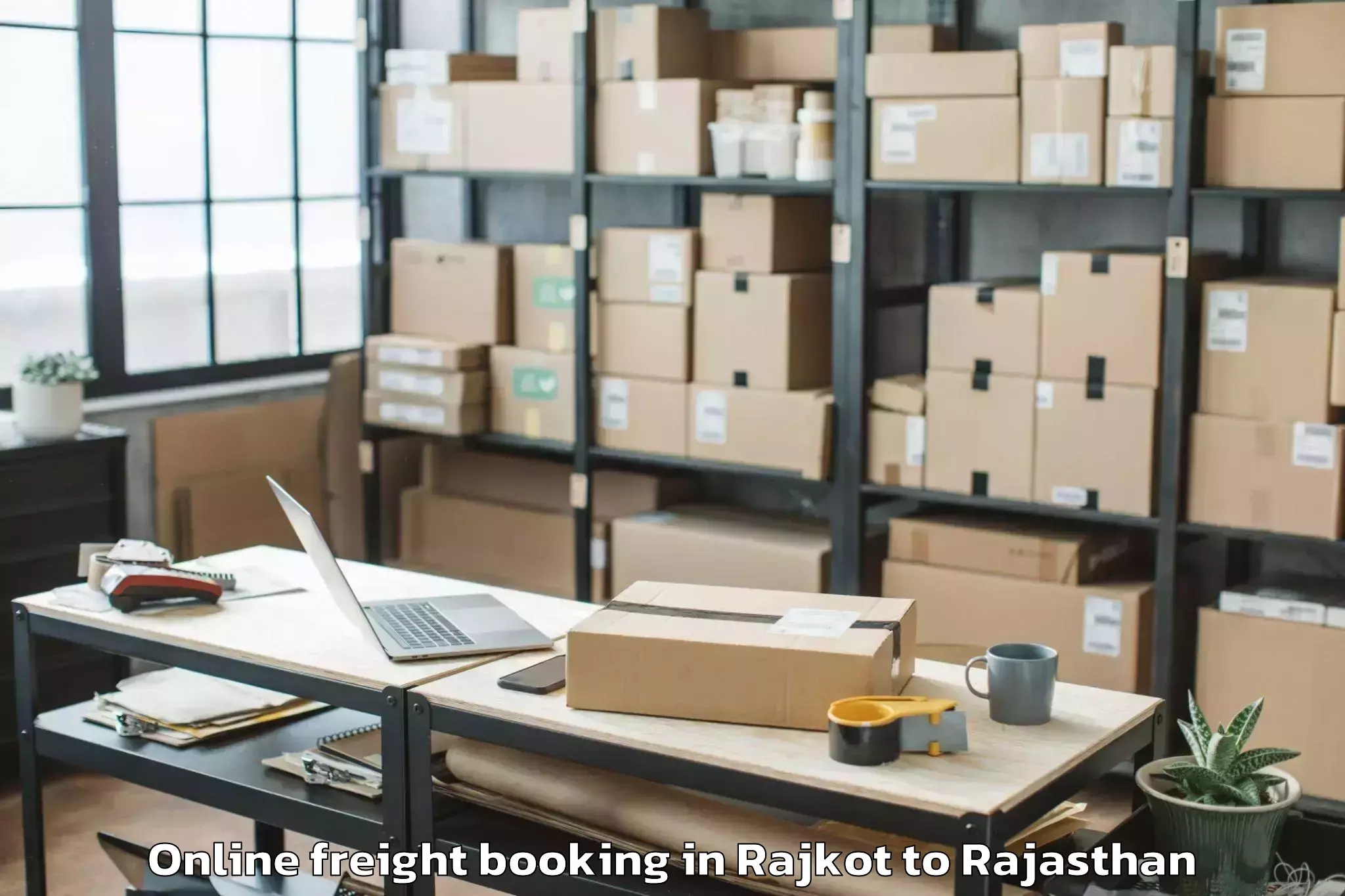 Expert Rajkot to Lachhmangarh Online Freight Booking